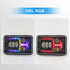 5 Inch Color‑Changing Moto LED Square Headlight HL5-7005
