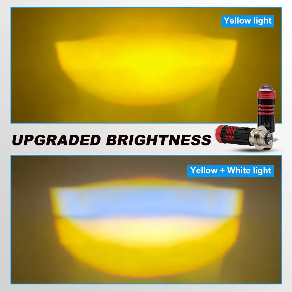 Red Black 10W Aluminum Motorbike Headlight Bulb CBL-DP-071