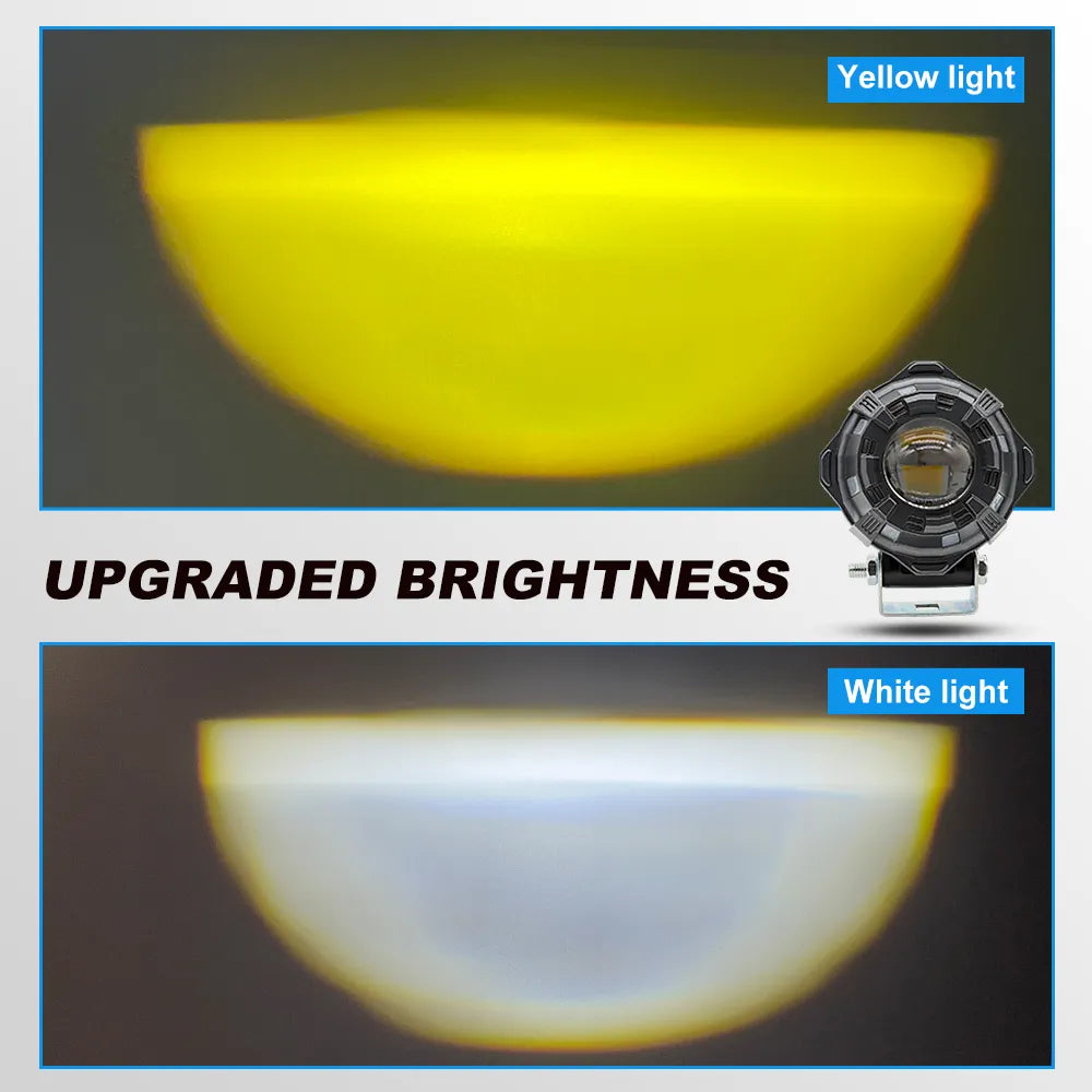 Hexagon RGB LED Motorcycle Spotlight SL-3007