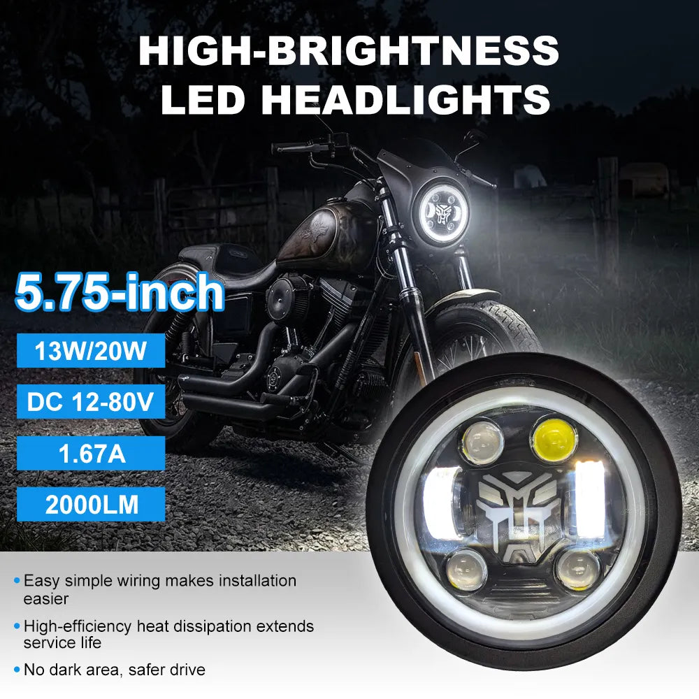 5.75 Inch Autobot RGB LED Headlight HL5.75-3009