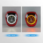Gloss Red Skull RGB DRL Honda Headlight NAVI‑HL‑3003