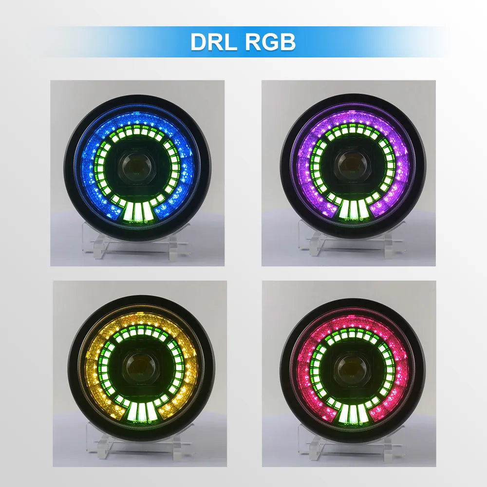 5.75 Inch RGB Halo LED Motorcycle Headlight HL5.75-3026