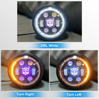 5.75 Inch 4-Lens Autobot Logo Turn Signal LED Headlight HL5.75-3019