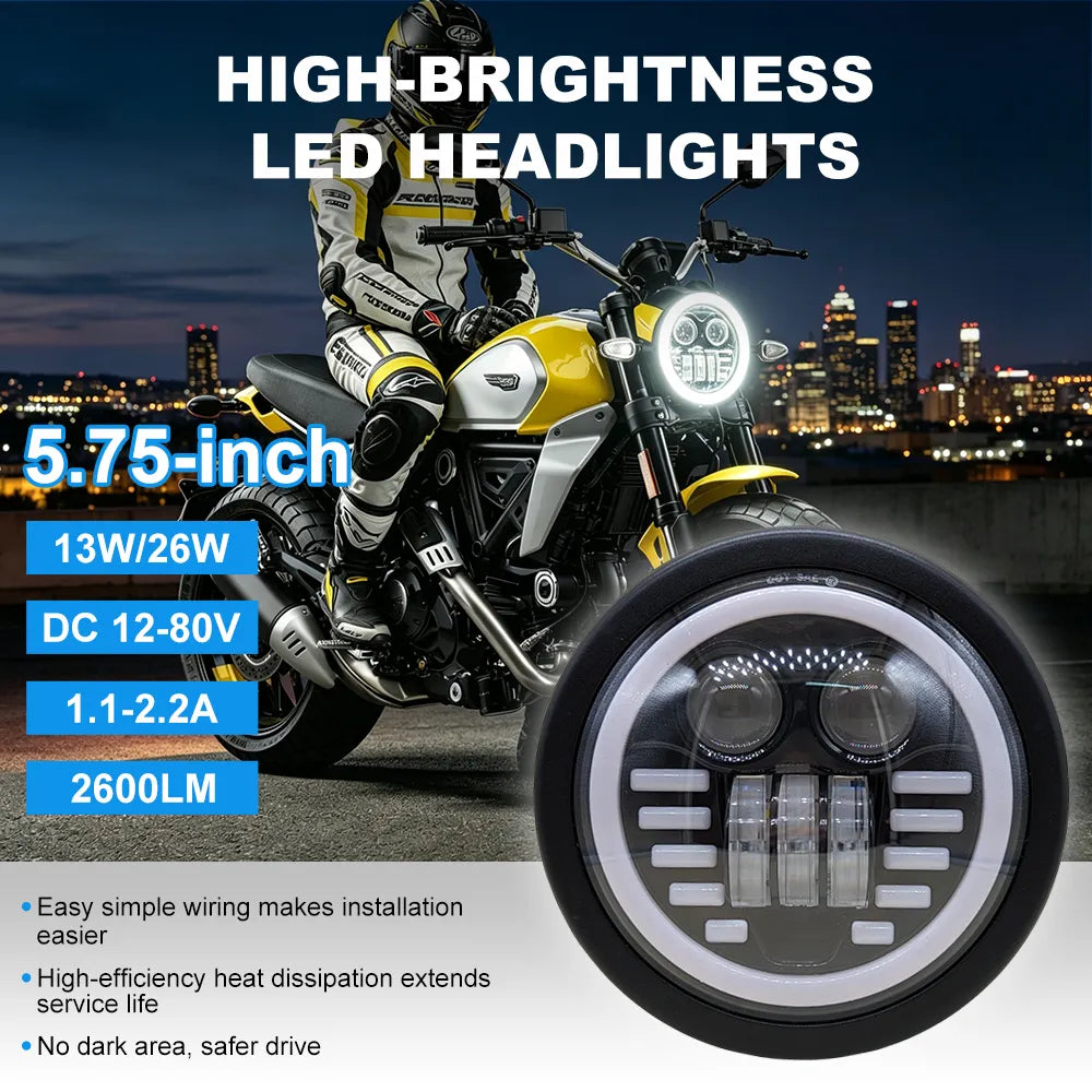 5.75 Inch Turn Signal LED Headlight HL5.75-3003