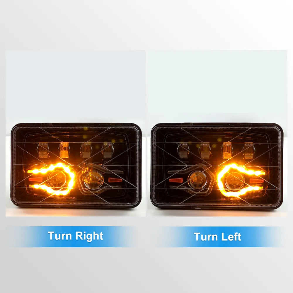 5 Inch Dual Lens Signal CG125 Square Headlight HL5-7004
