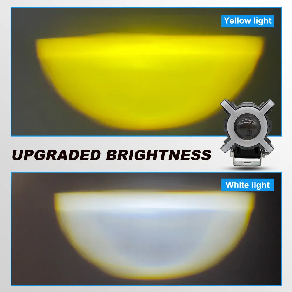 Cross RGB LED Motorcycle Spotlight SL-3006