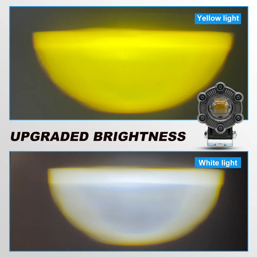 Six Screw RGB LED Motorcycle Spotlight SL-3008