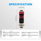 Red Black 10W Aluminum Motorbike Headlight Bulb CBL-DP-071